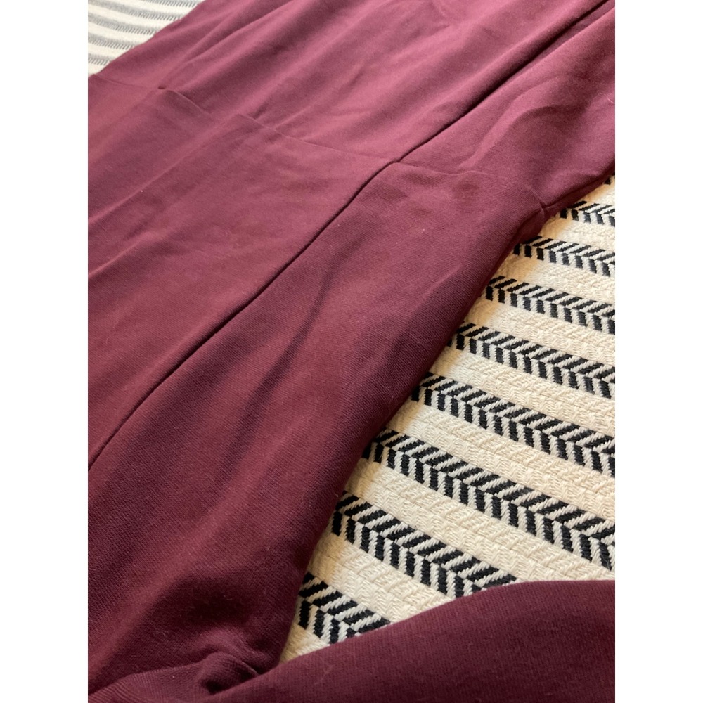 Ann Taylor Sheath Dress Burgundy V-Neck Short Sleeve Knee Length Size 0 NWT - Picture 5 of 7